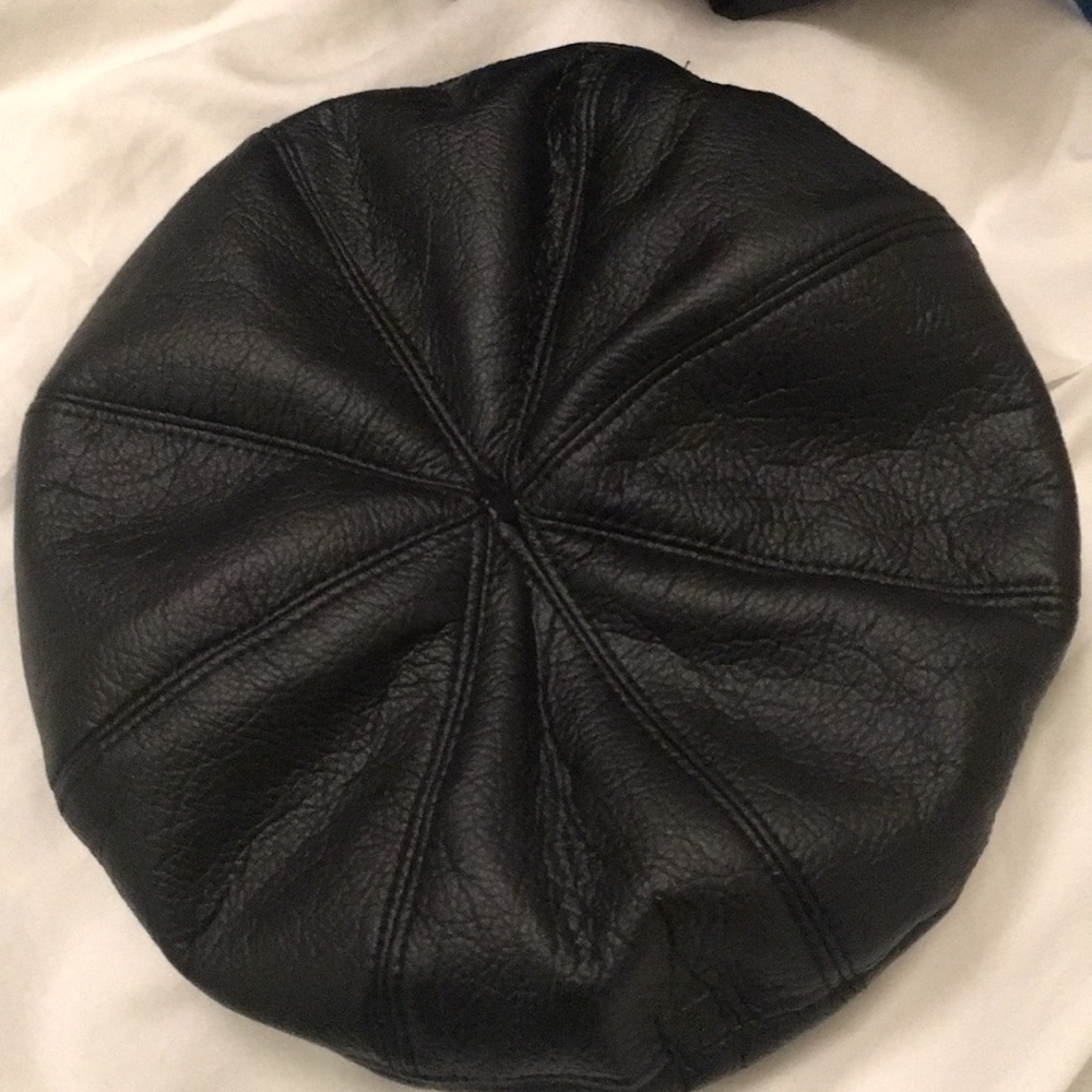 Faux leather beret ... never worn